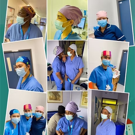 Scrub cap group